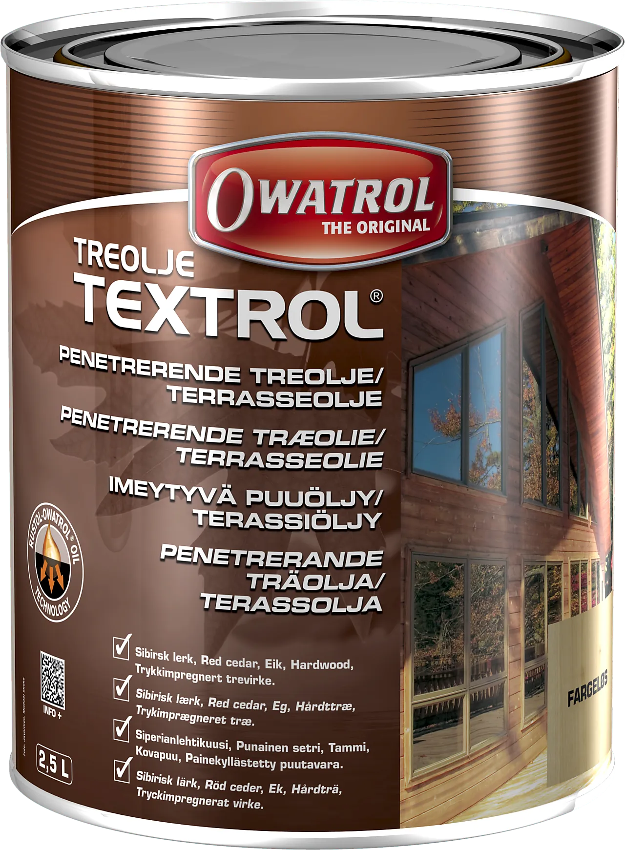 Textrol treolje fargeløs 2,5 liter Textrol treolje fargeløs 2,5 liter