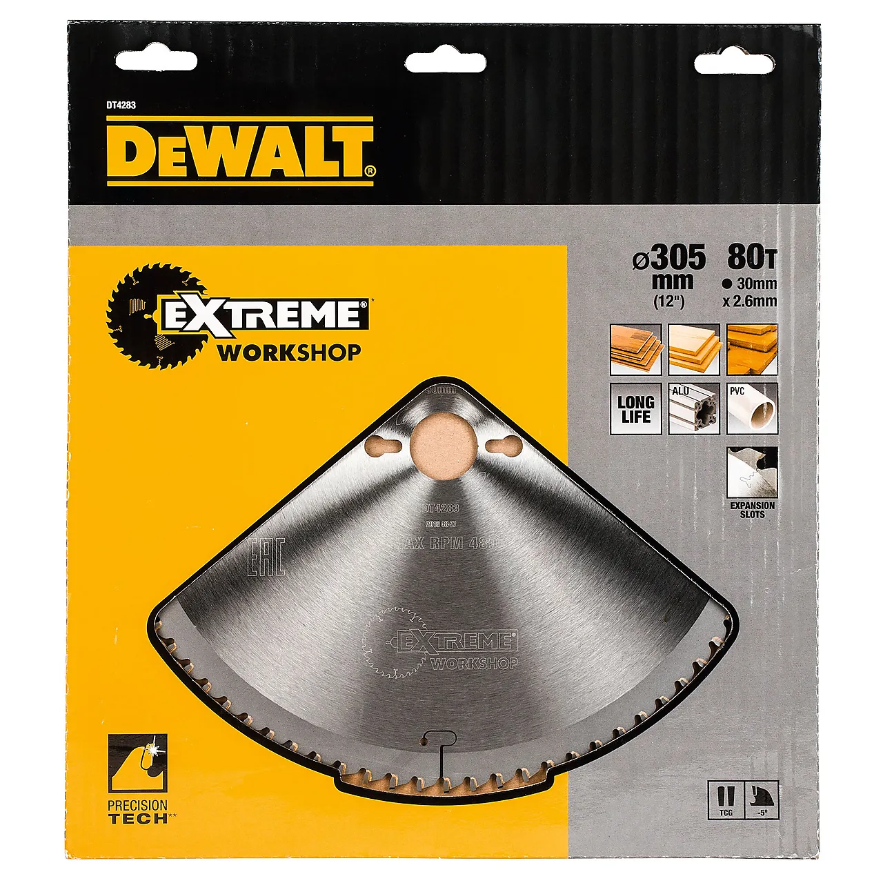 DEWALT ExTREME sagblad 305x30x1,8mm 80 tenner TCG -5° null - null - 3 - Miniatyr