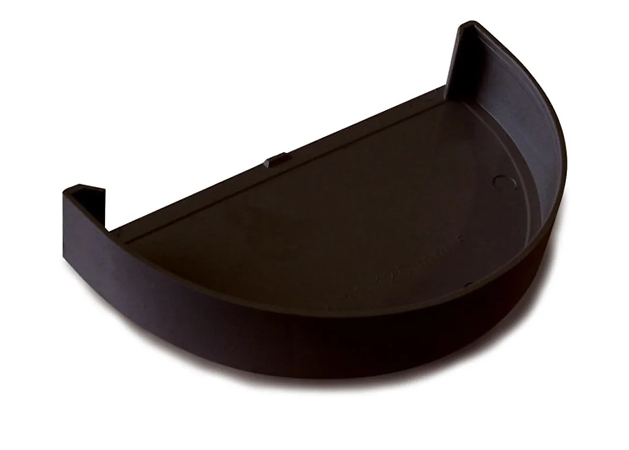 Endebunn 12 sort til plast takrenner Endebunn 12 sort til plast takrenner