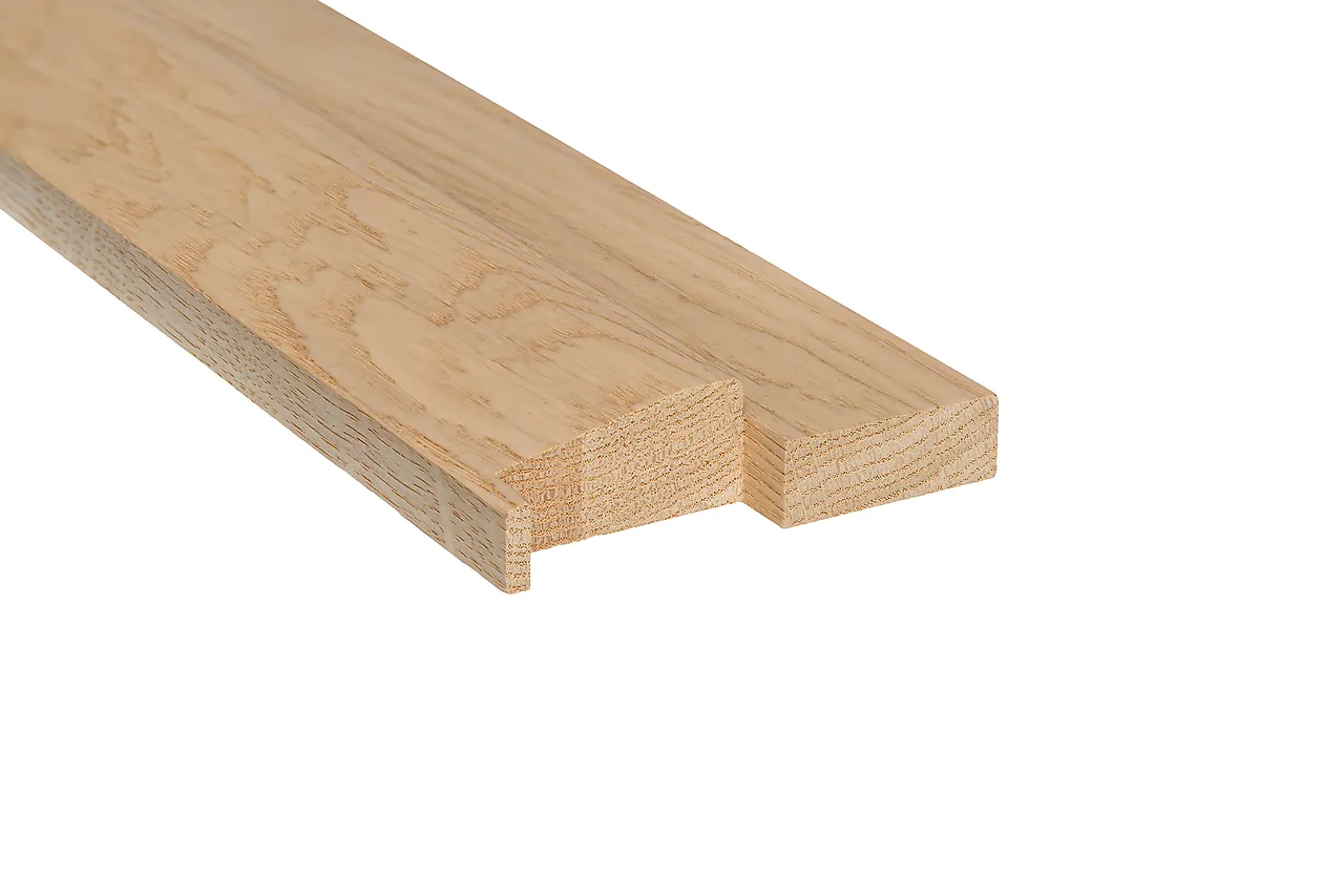 Terskel 80 cm anslag 22 mm hvitpigmentert lakkert eik Terskel 80 cm anslag 22 mm hvitpigmentert lakkert eik