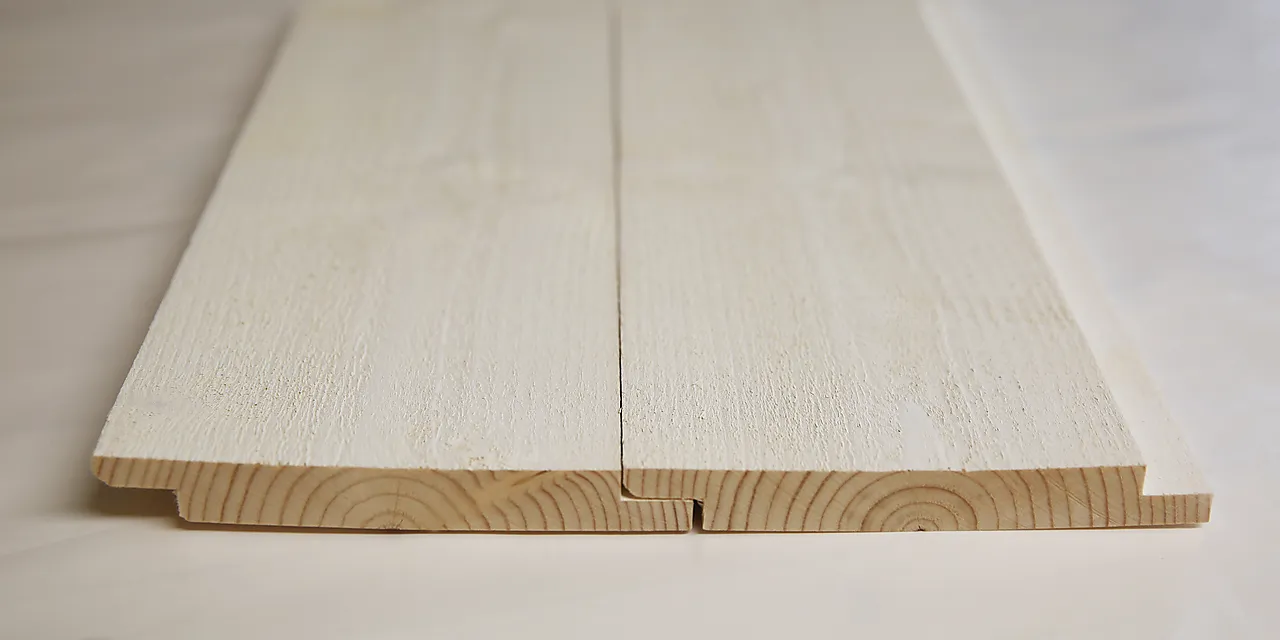 Gran 19x123 d fals tett gr std grunnet hvit Gran 19x123 d fals tett gr std grunnet hvit