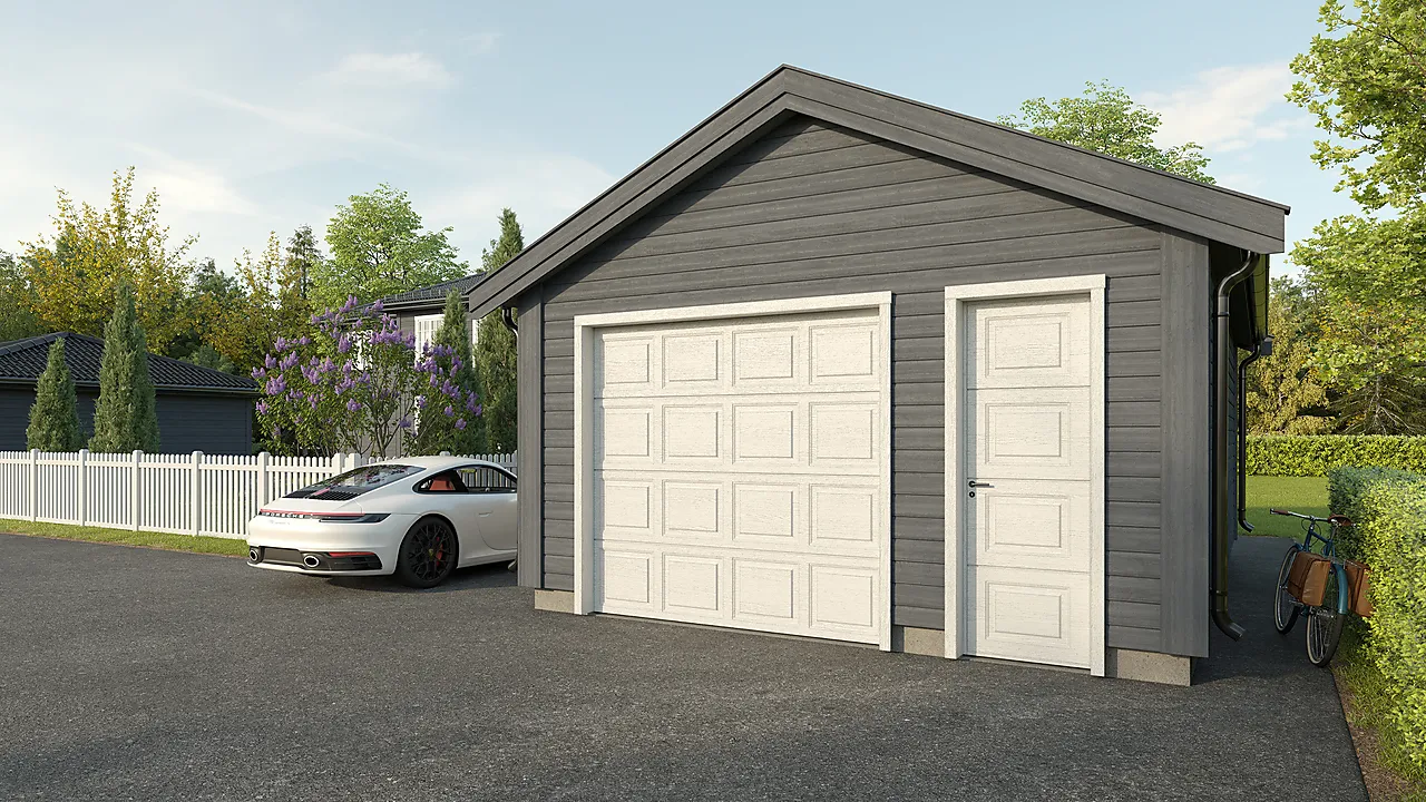 Garasjeport GTL 250x213 cm Granteck l.speil SL32 standard beslag null - null - 3 - Miniatyr