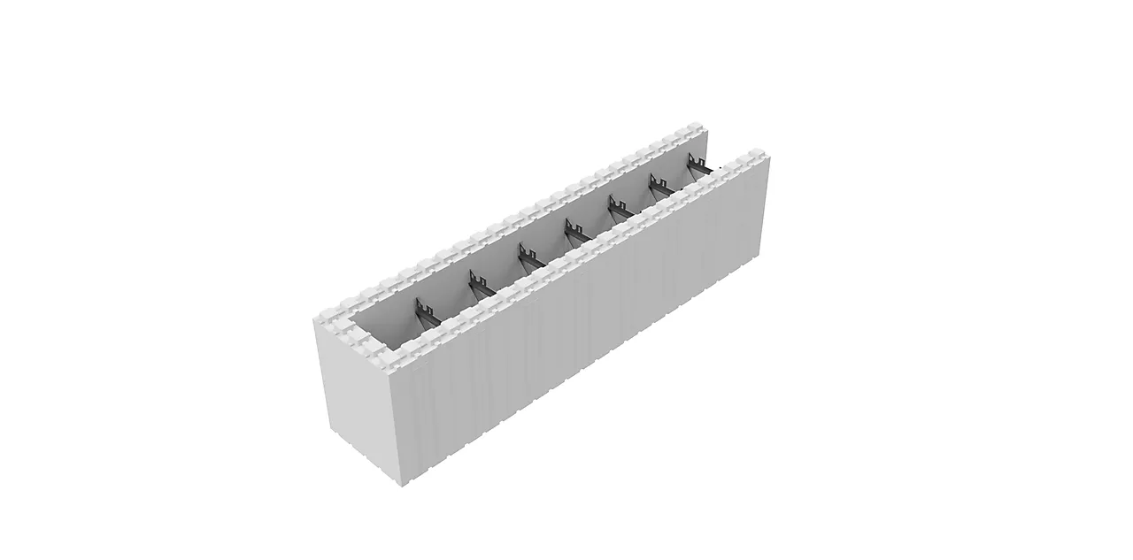 Thermomur 250x standardblokk tett b250xh300xl1200 Thermomur 250x standardblokk tett b250xh300xl1200