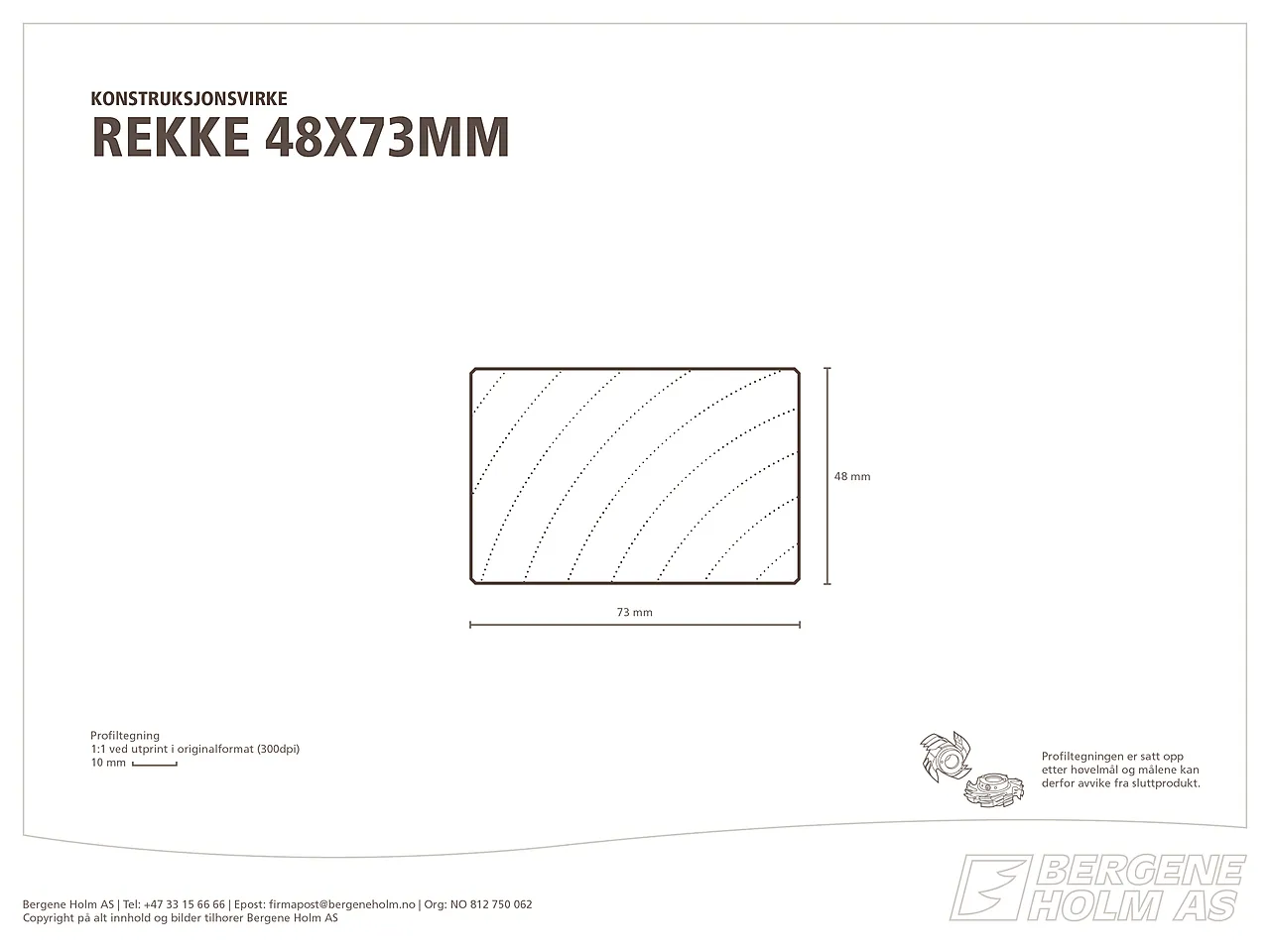 Lekt justert furu impregnert klasse 1 48x73 mm Lekt justert furu impregnert klasse 1 48x73 mm