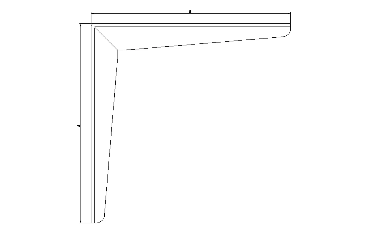 Hyllevinkel 300x550 mm zink sylvester null - null - 2 - Miniatyr