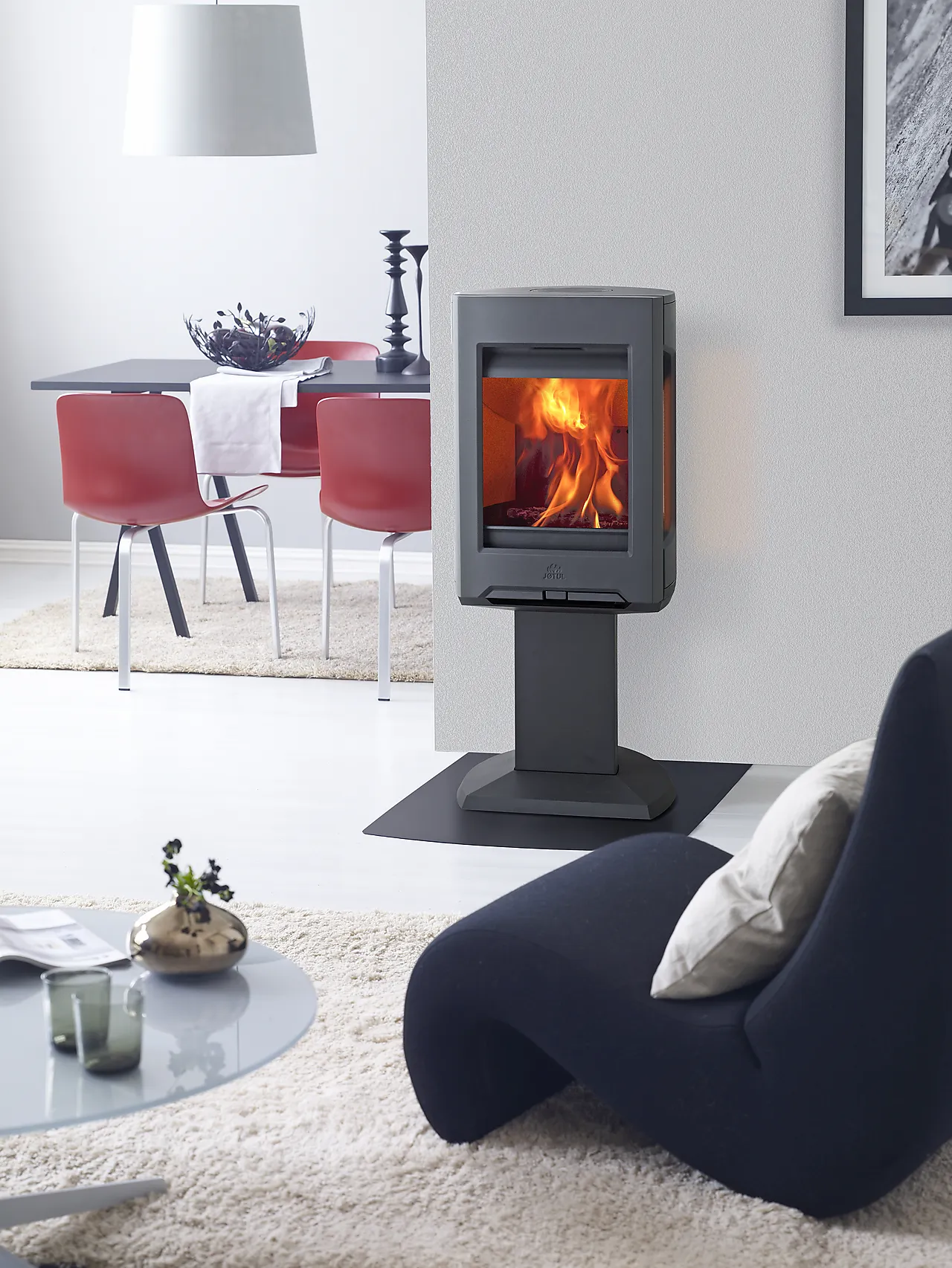 Ovn jøtul f 167 sort lakk energiklasse a+ null - null - 2 - Miniatyr