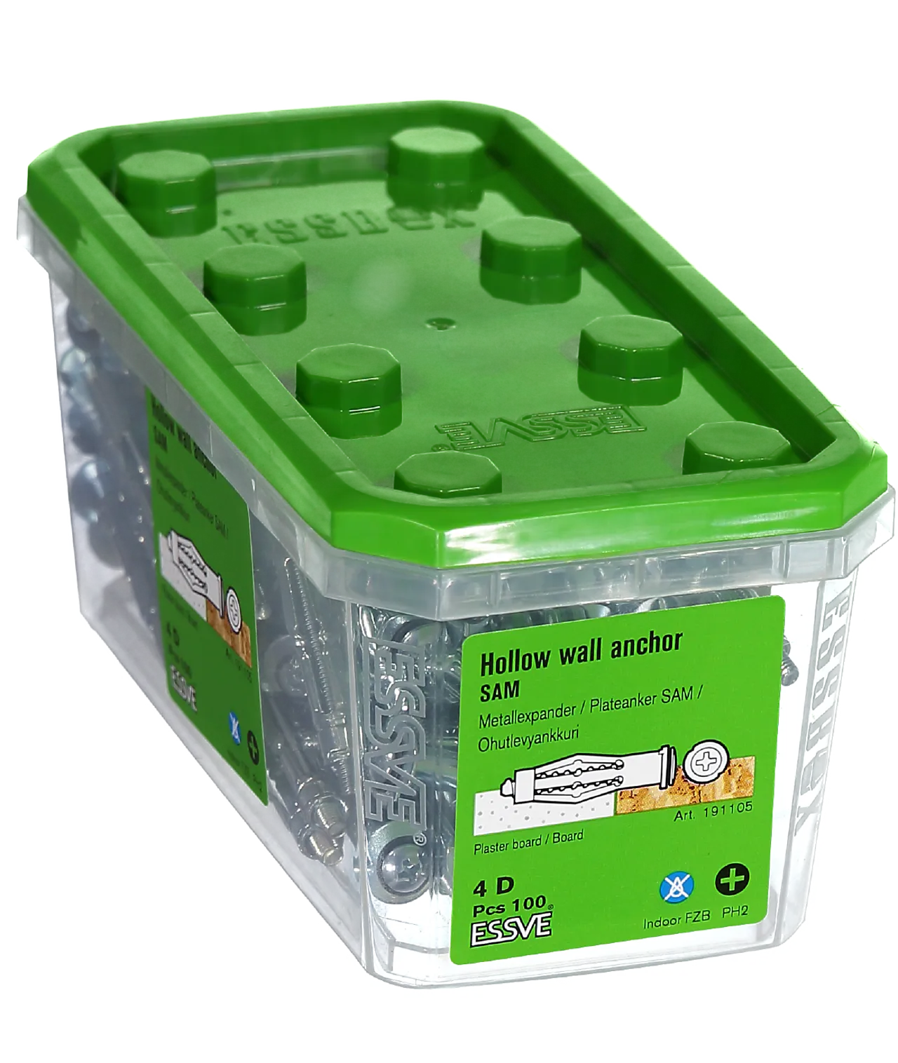 Plateanker sam 4 dobbel fzb-100 med skrue blankforsinket stål null - null - 2 - Miniatyr