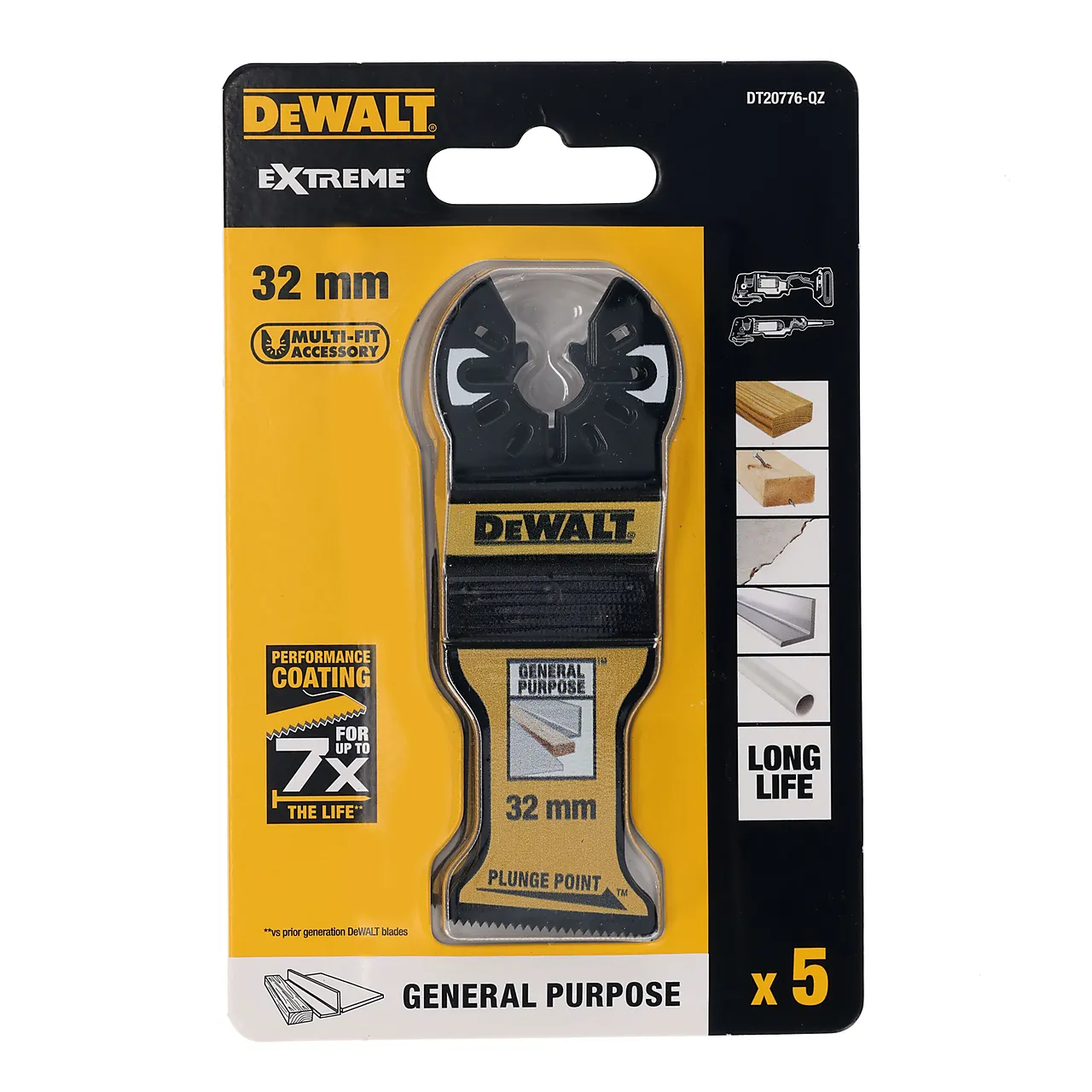 DEWALT multikutter sagblad 32mm 5-pakk