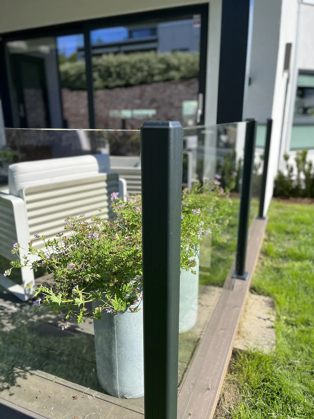 Hjørnestolpe 90gr toppmontert antrasitt null - null - 3 - Miniatyr