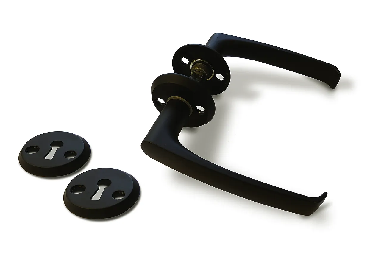 Dørhåndtak  innerdør sort nr 19 sink/zamak svart oksidert