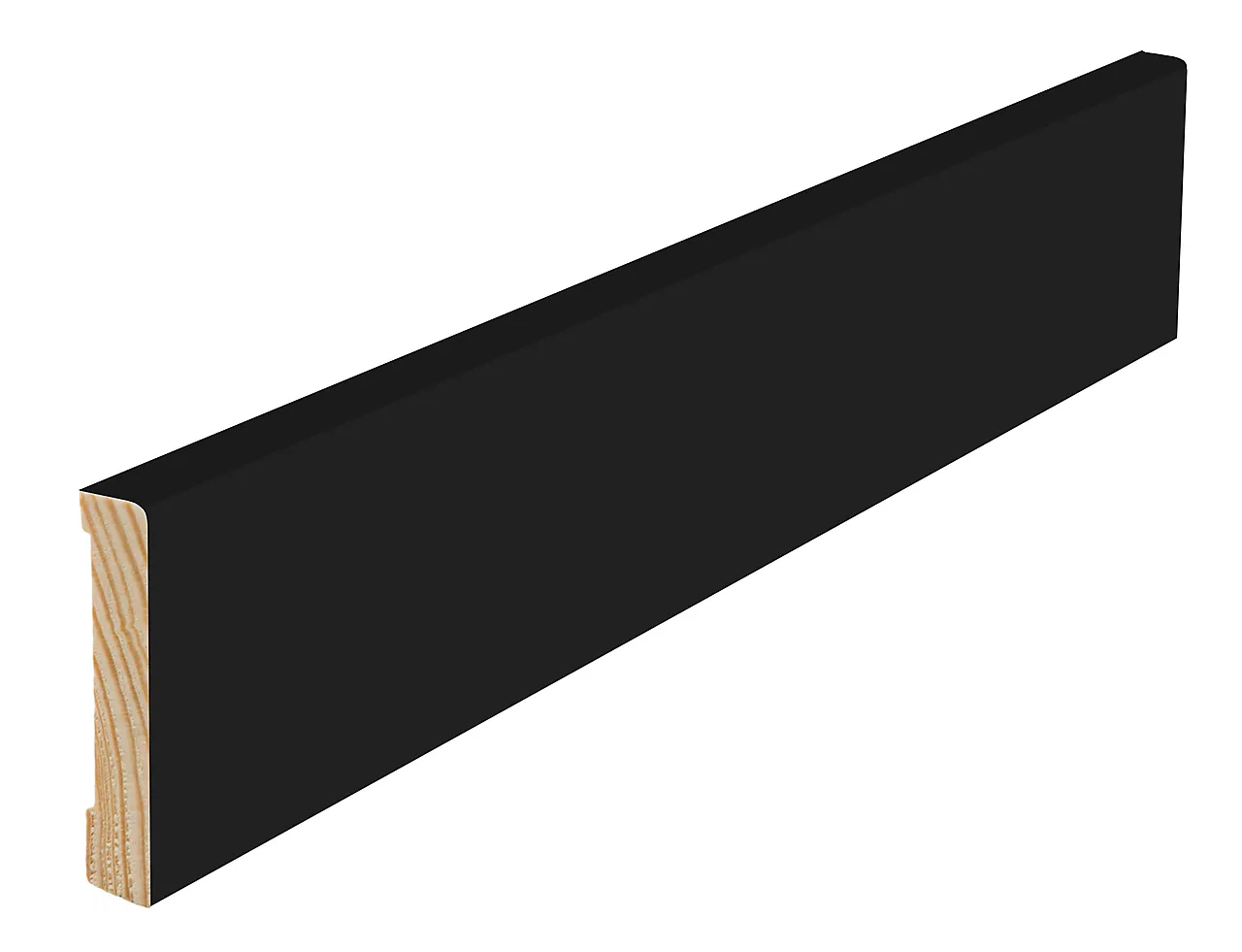 Gulvlist furu dempet sort 12x56x4400 mm Gulvlist furu dempet sort 12x56x4400 mm