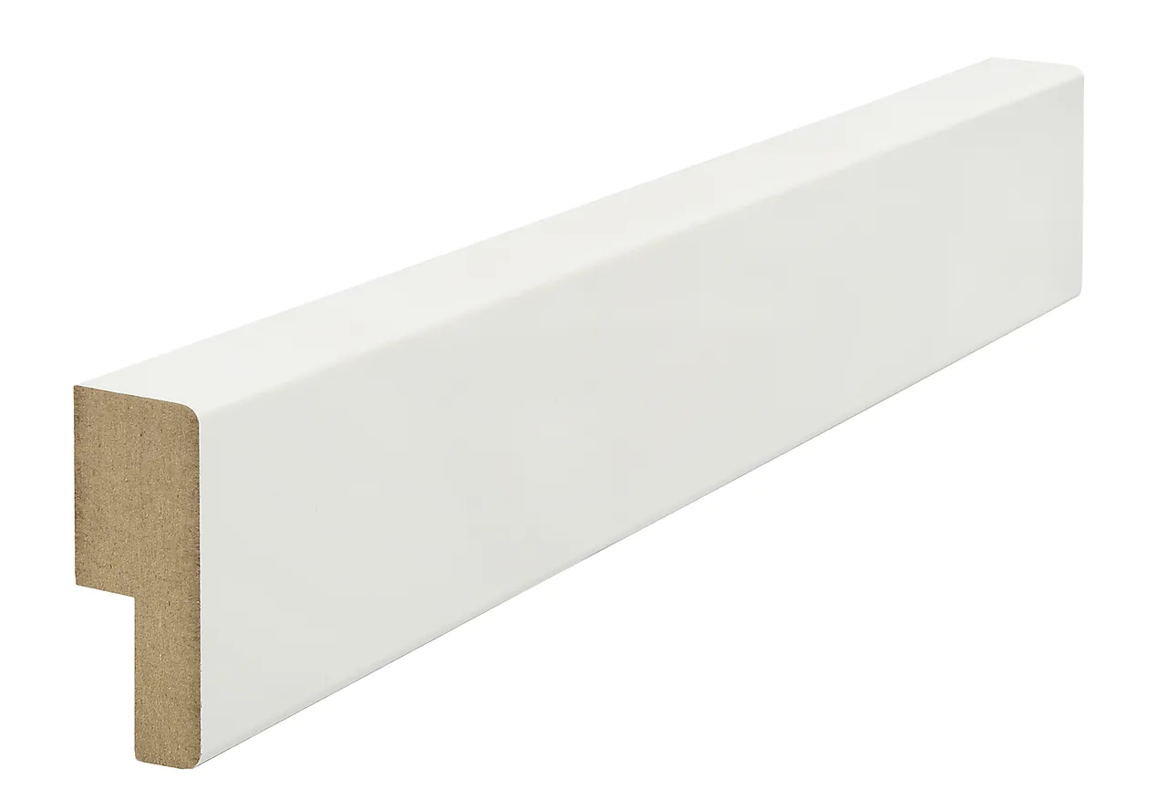 Utforing mdf hvit bomull S0502-Y 18x45x2440 mm Utforing mdf hvit bomull S0502-Y 18x45x2440 mm