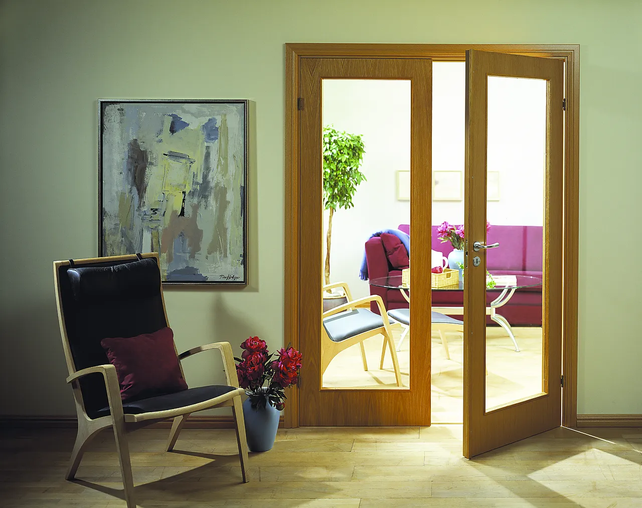 Easy nature gw1 9x21 eik glassdør 4mm herdet glass null - null - 3 - Miniatyr