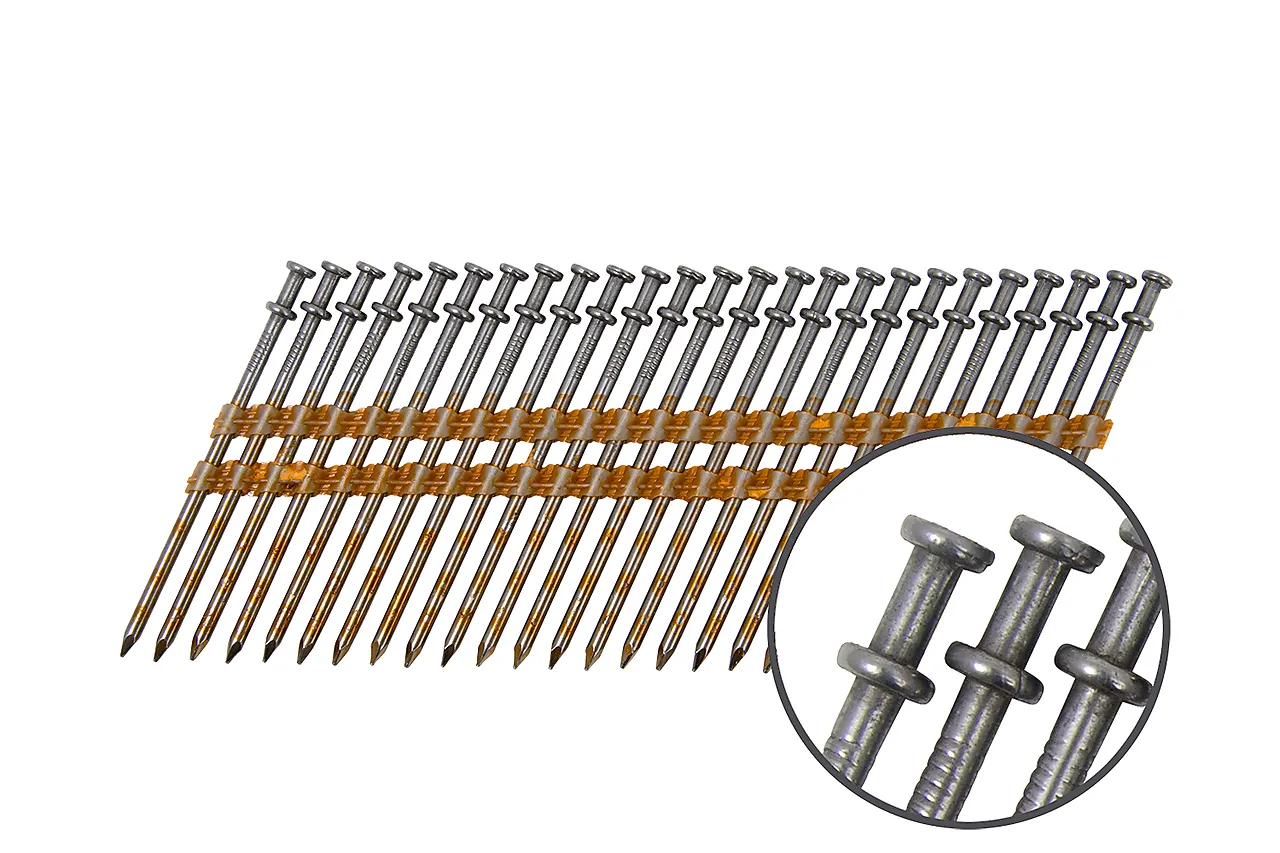 Spiker plastbåndet 33/75 21° blank 2000 stk