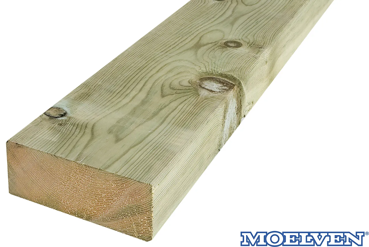 Konstruksjonsvirke impregnert furu C24 73x148 mm Konstruksjonsvirke impregnert furu C24 73x148 mm