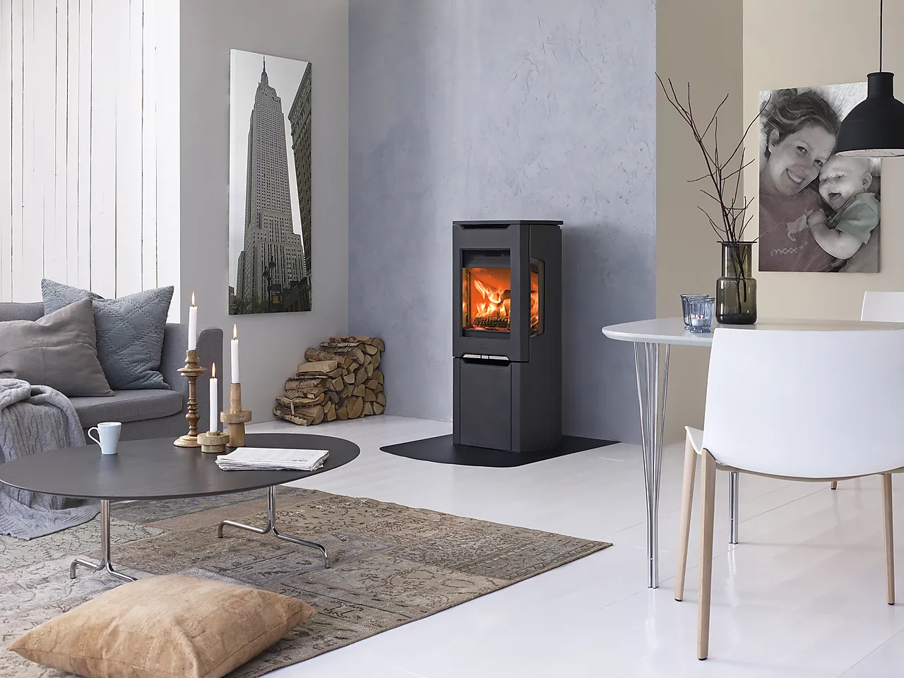 Brennkammer Jøtul F 263 sort lakk med Sidefelteglass null - null - 2 - Miniatyr