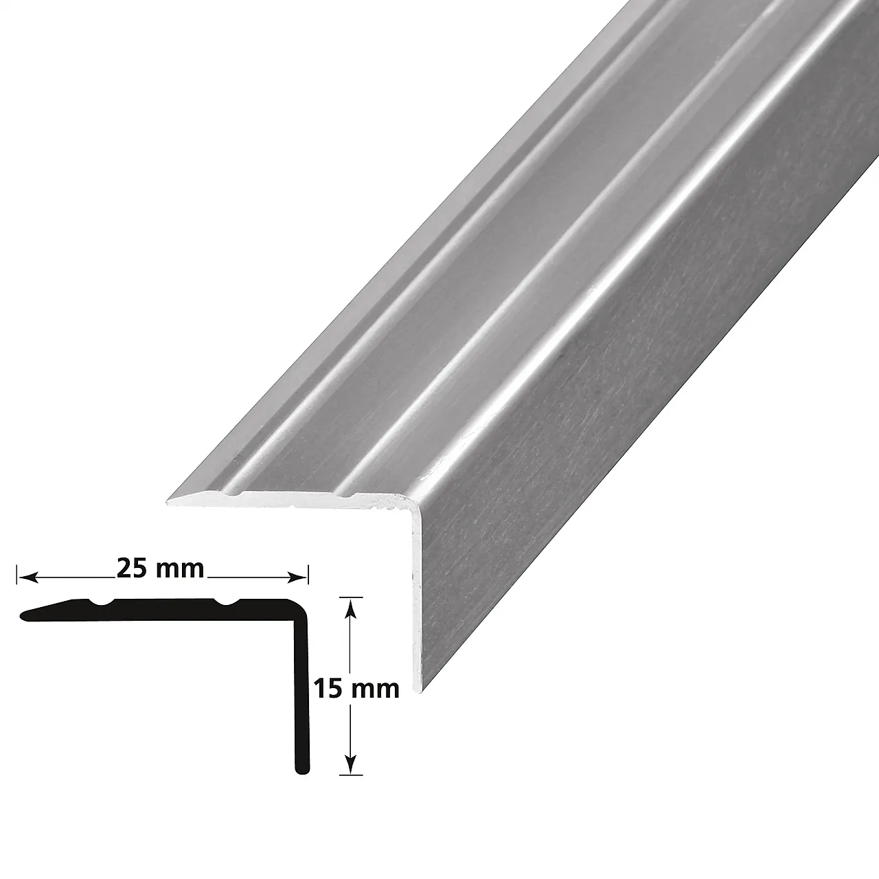 Trappenese nr 9 sølv blank 1,5 meter