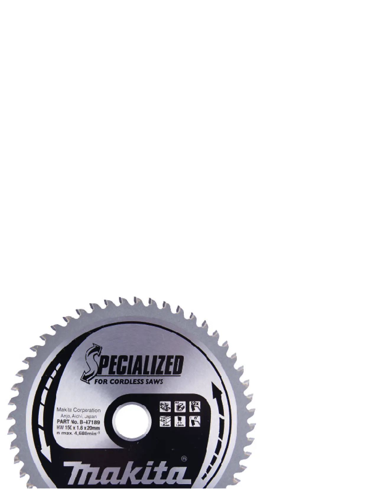 Sirkelsagblad alu 150x20mm 52t