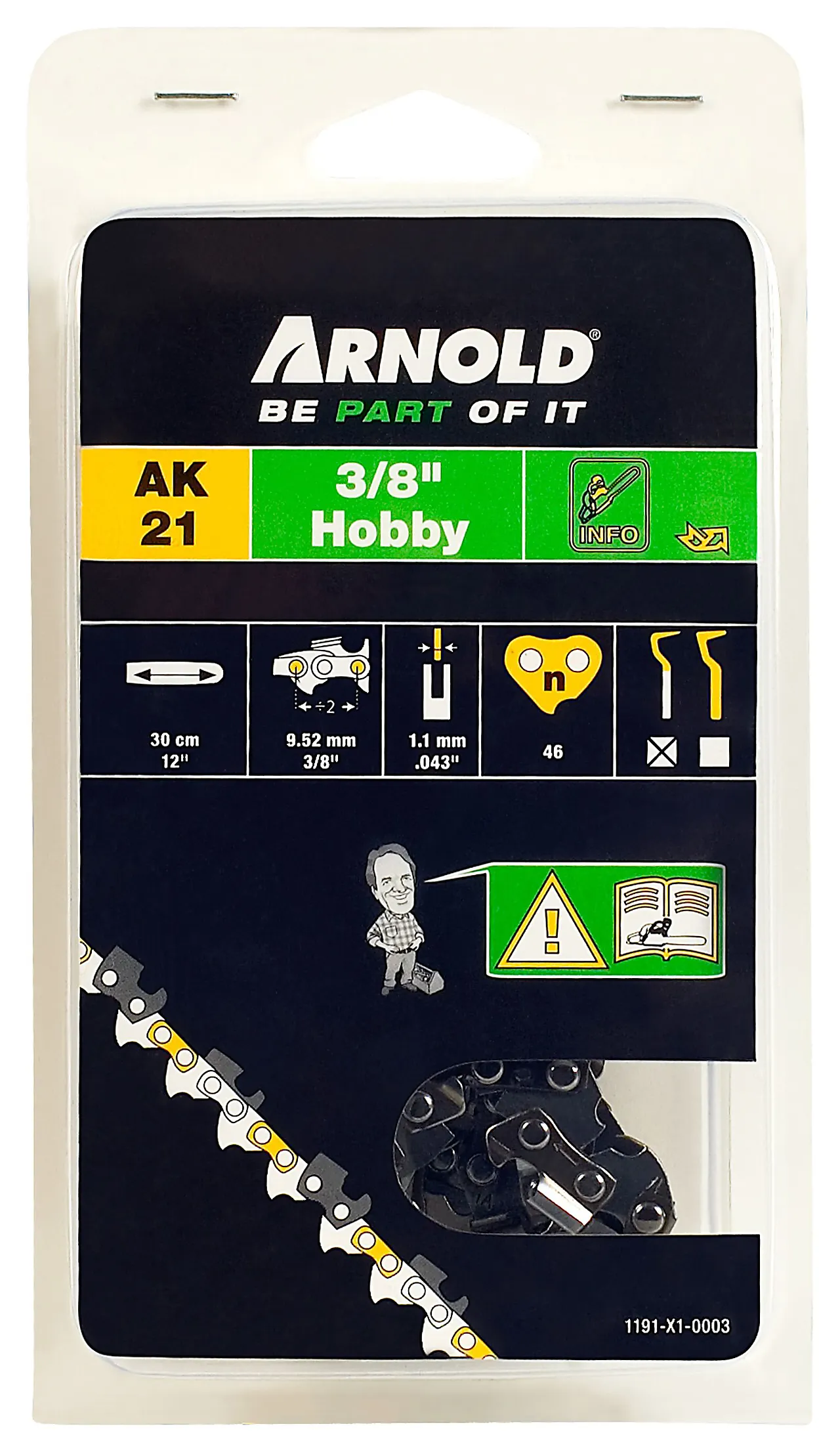 Sagkjede 3/8" LP 1,1 mm 46TG