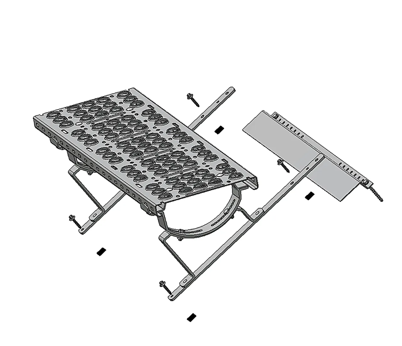 Feieplatå trapes fp8 p-111 sort ral 9005