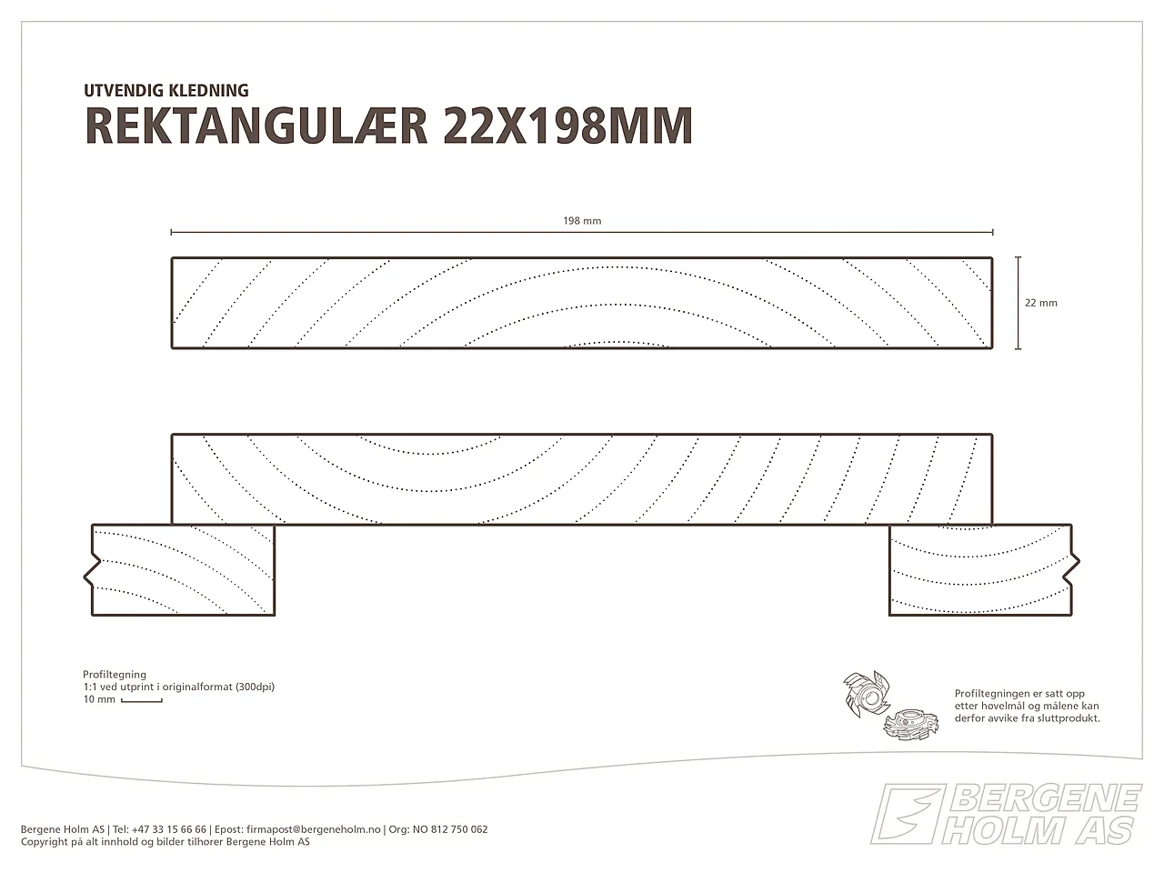 Kledning rektangulær ubehandlet 22x198 mm gran klasse 1 Kledning rektangulær ubehandlet 22x198 mm gran klasse 1