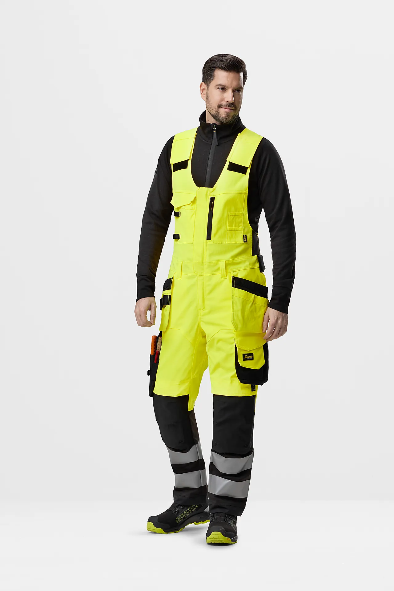 Helbukse 6013 gul kl2 hl 104 snickers workwear null - null - 2 - Miniatyr