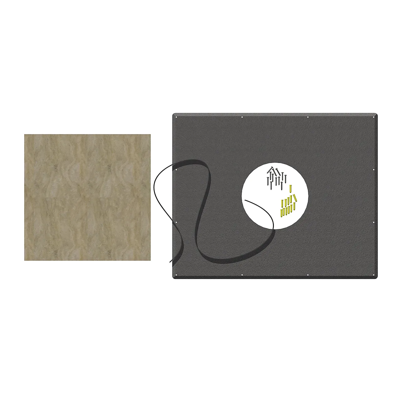 Dekkplate ø125-190 29-45gr sor sort halvisolert eller helisolert