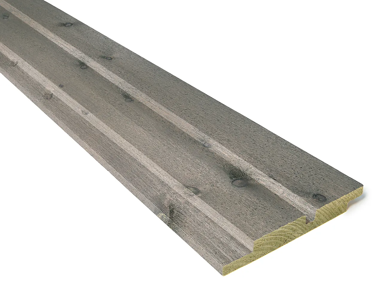 Furu 19x148  rett spor tryr grå dobbelfals rett med spor beh cu-imp null - null - 3 - Miniatyr