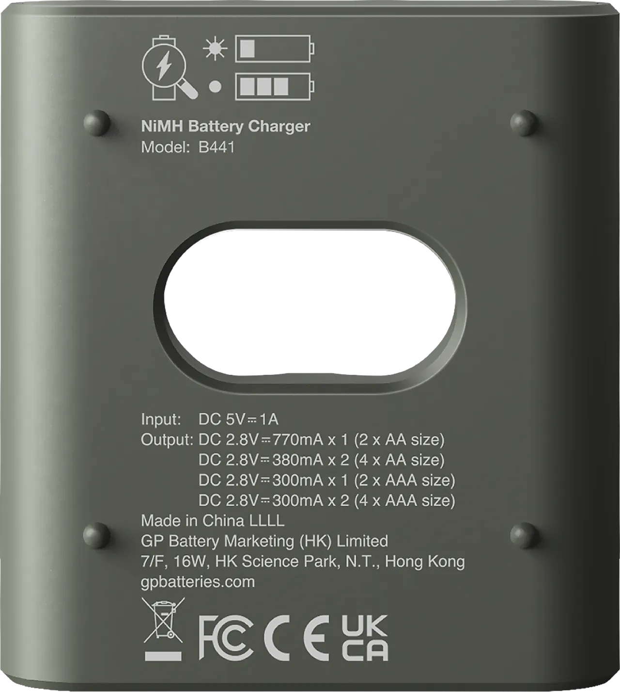 GP Recyko Everyday batterilader B441 + 4xAA 210mAh NiMH-batt null - null - 2 - Miniatyr