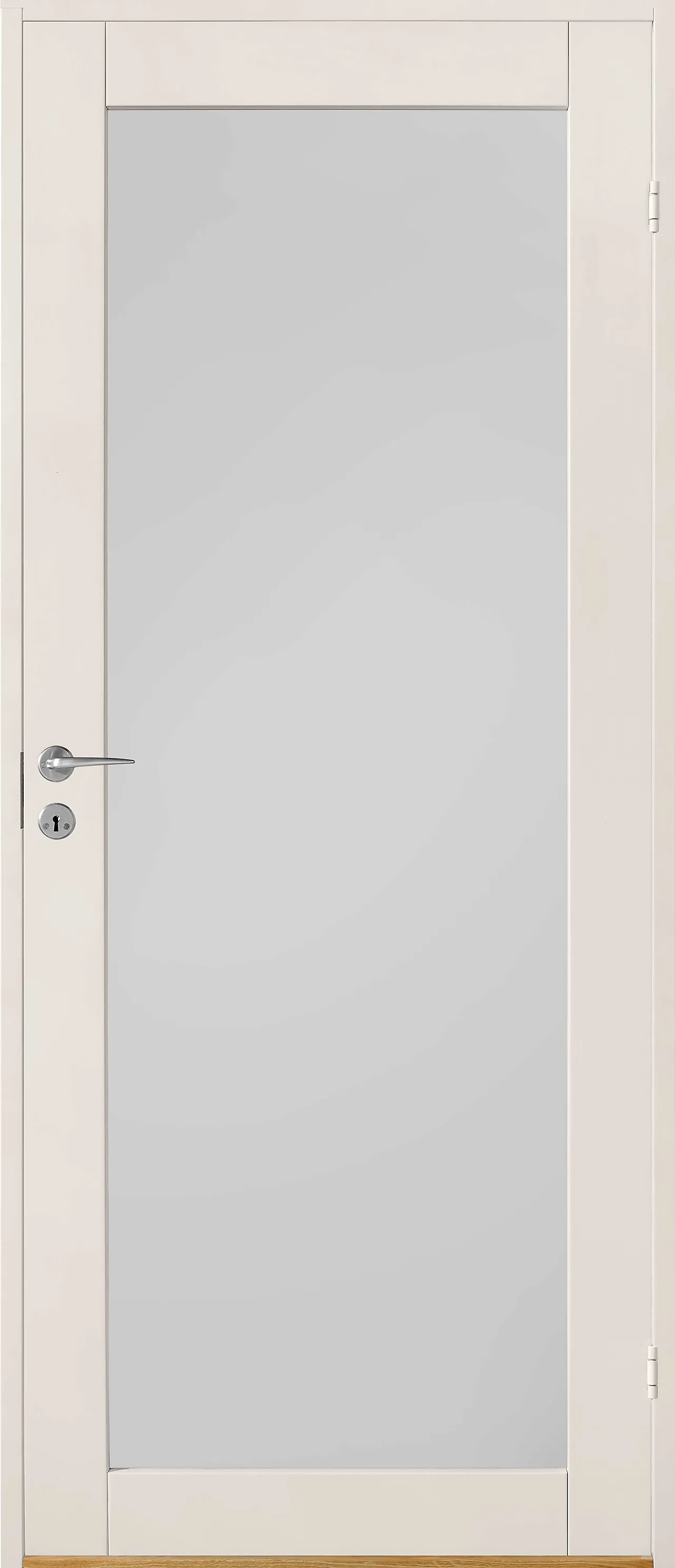 Innerdør Line helt glass 90x180 cm dørblad hvit glass - c/c 1340mm Innerdør Line helt glass 90x180 cm dørblad hvit glass - c/c 1340mm