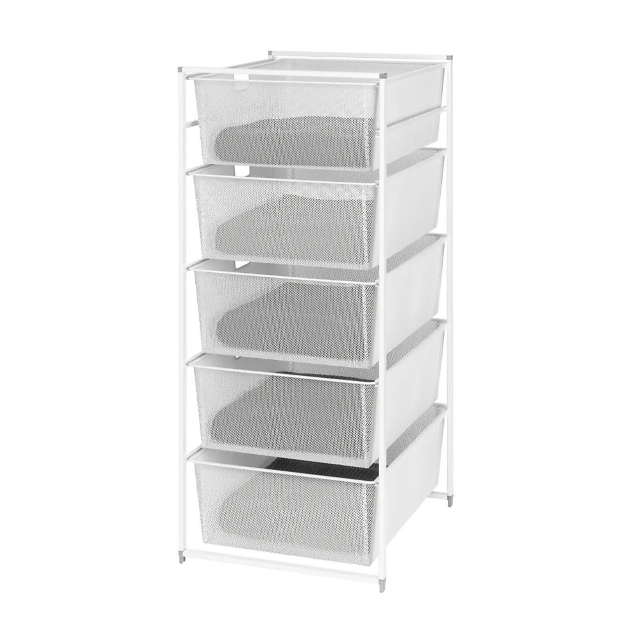 Kurvsystem med 5 meshkurver 104x45 cm hvit Kurvsystem med 5 meshkurver 104x45 cm hvit