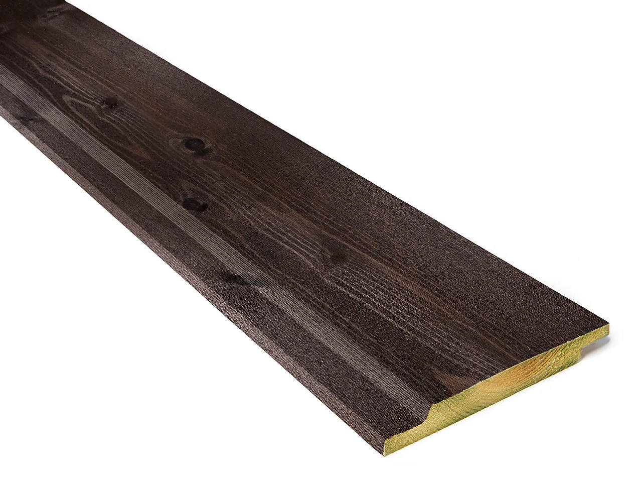 Furu 19x148  60 tryr røykbrun kledning dobbelfals ny beh cu-imp