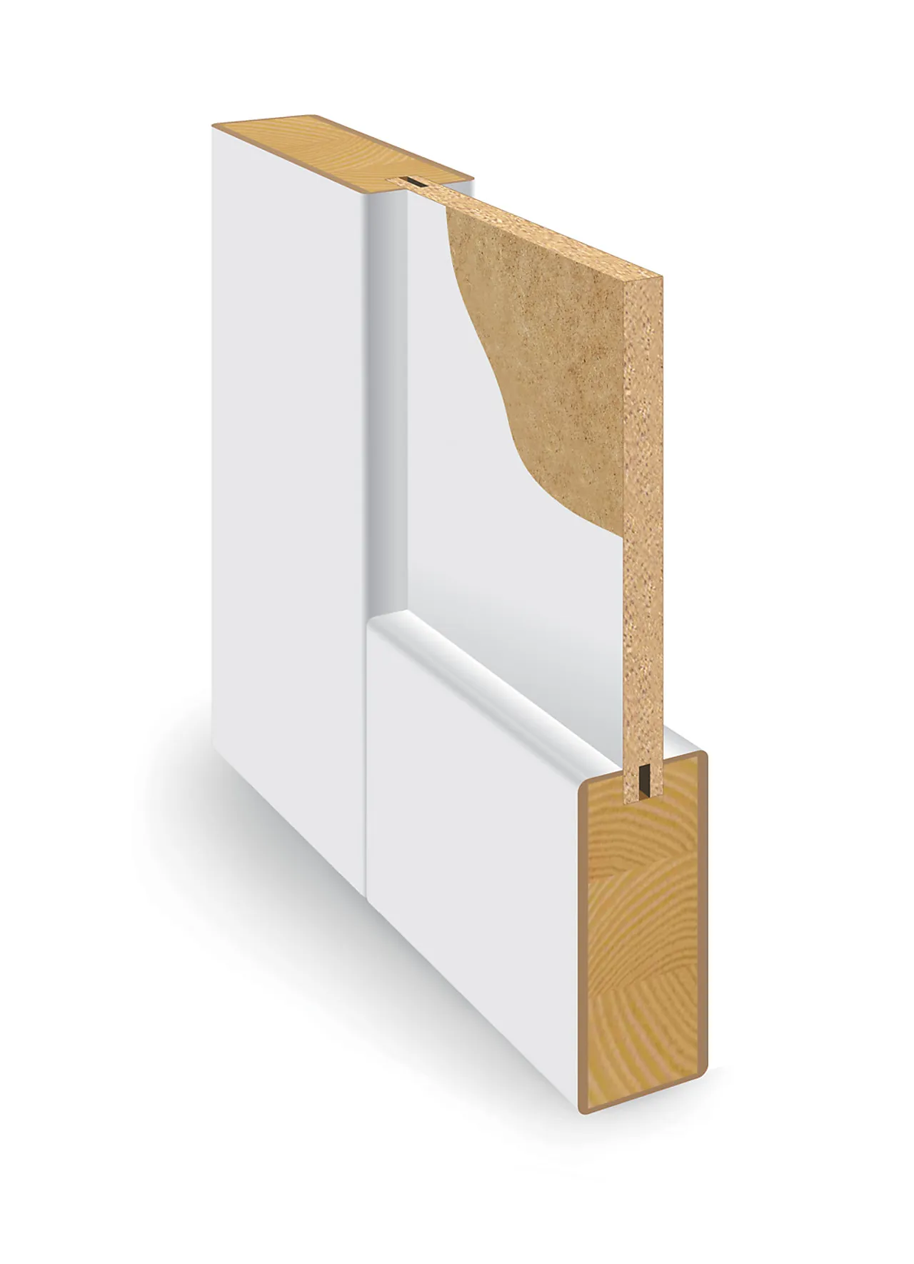 Skyvedør Base 1 hvit 90x210 cm null - 90x210 cm - 3 - Miniatyr