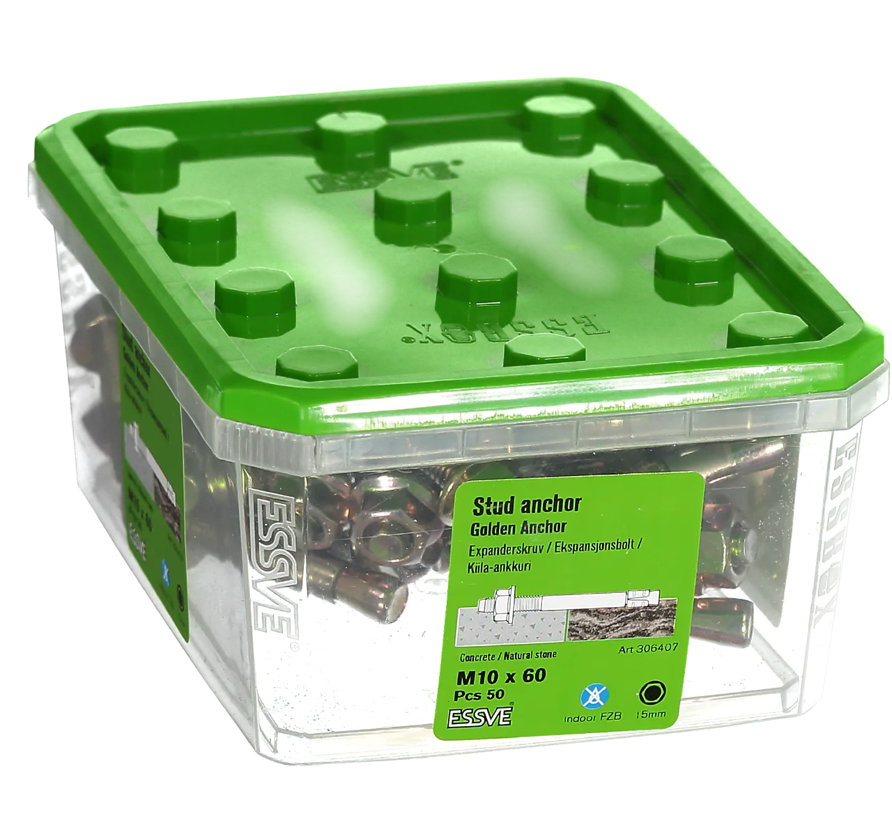 Eksp bolt ga m10x60 fzb a-50 a-50 golden anchor blankforsinket stål null - null - 2 - Miniatyr