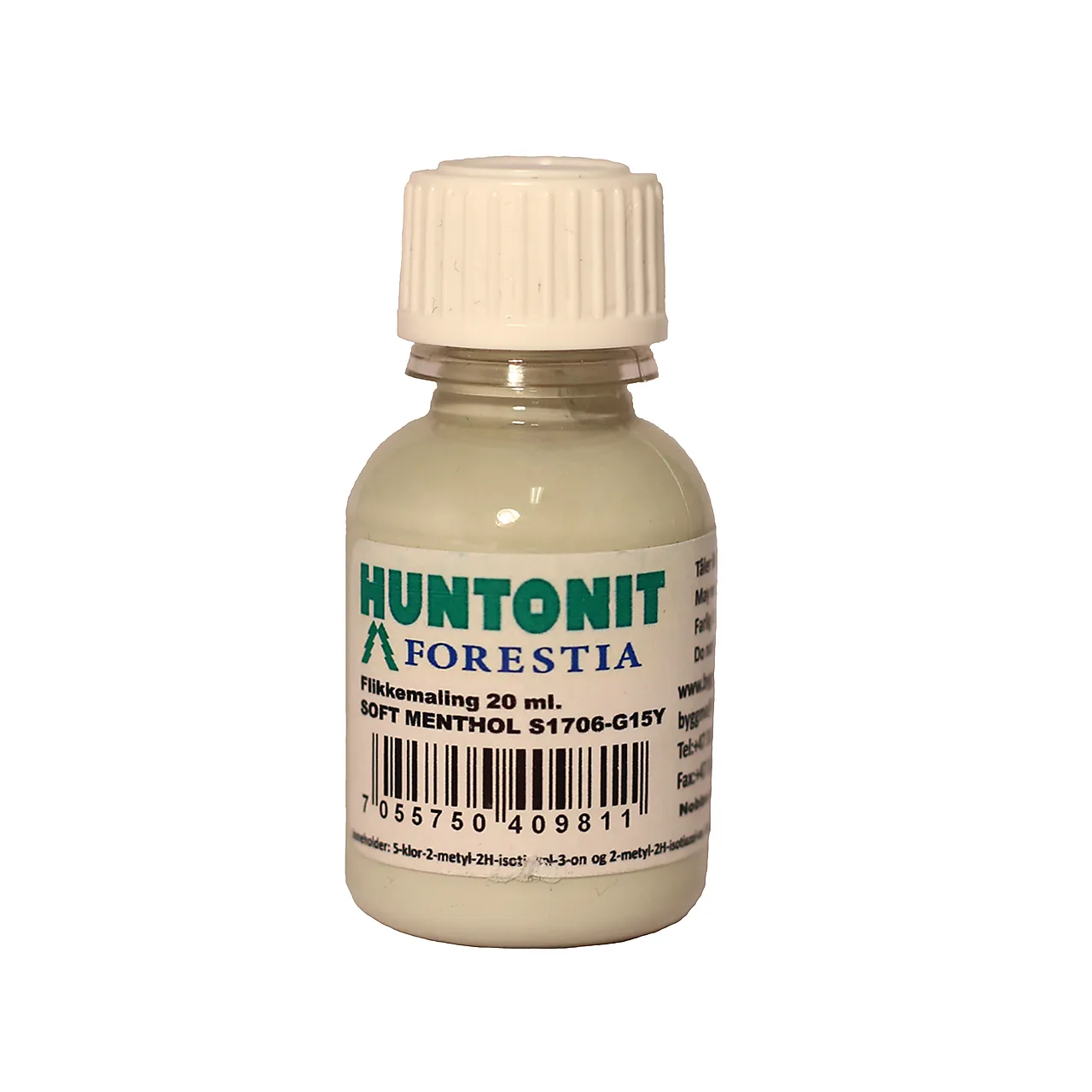 Huntonit flikkemaling soft menthol 20ml flaske ncs 1706-g15y null - null - 2 - Miniatyr