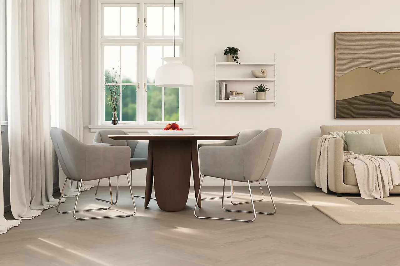 Fiskebensgulv eik herdet earth grey null - null - 2 - Miniatyr