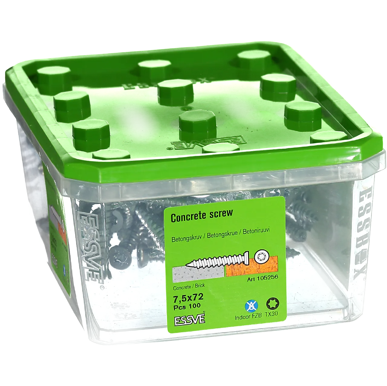 Betongskrue senkhode 7,5 x 72 mm 100 stk null - null - 2 - Miniatyr