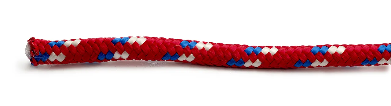 Tau fortøyning 10 mm rød/hvit/blå 15 meter sb Tau fortøyning 10 mm rød/hvit/blå 15 meter sb