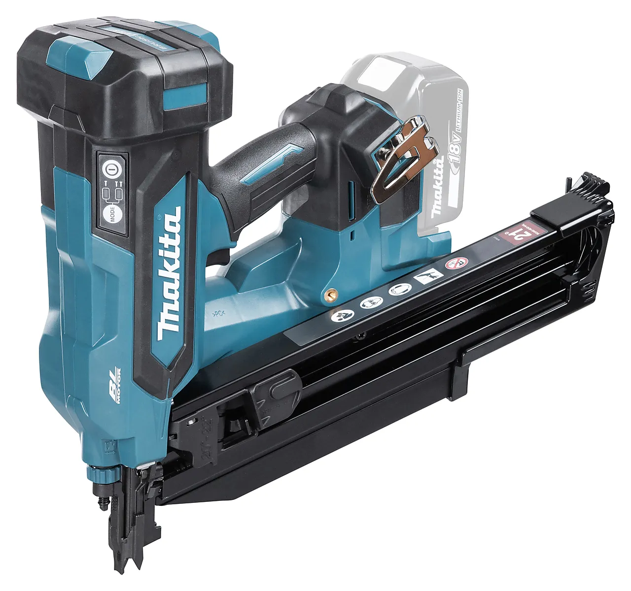 Makita spikerpistol 18V DBN901ZK 21 gr 50-90 mm Makita spikerpistol 18V DBN901ZK 21 gr 50-90 mm