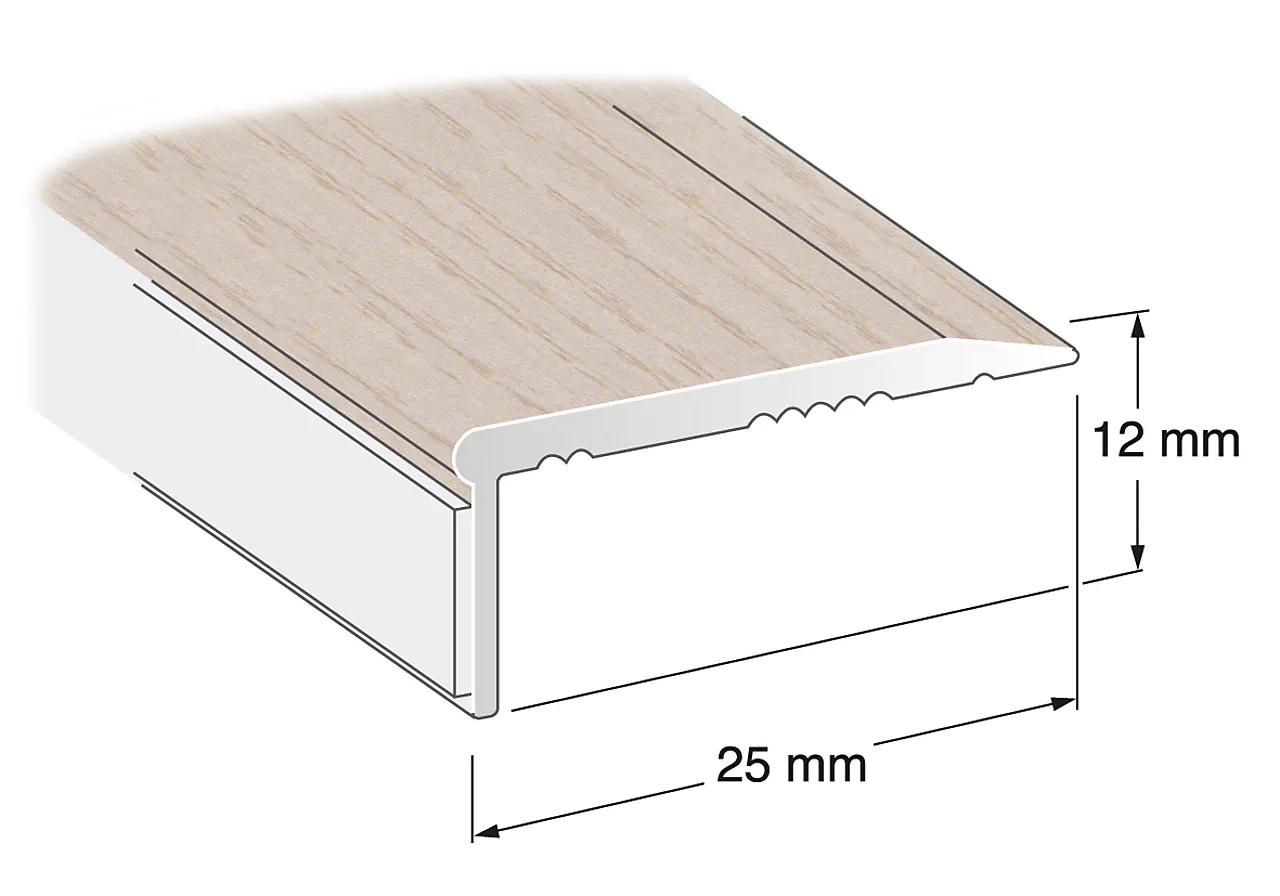 Terskellist fix nr 84 -1 meter hvitkalket eikfolie 1000x25x12 Terskellist fix nr 84 -1 meter hvitkalket eikfolie 1000x25x12