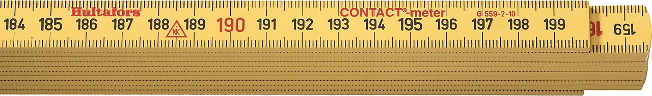 Meterstokk glassfiber gul null - null - 2 - Miniatyr