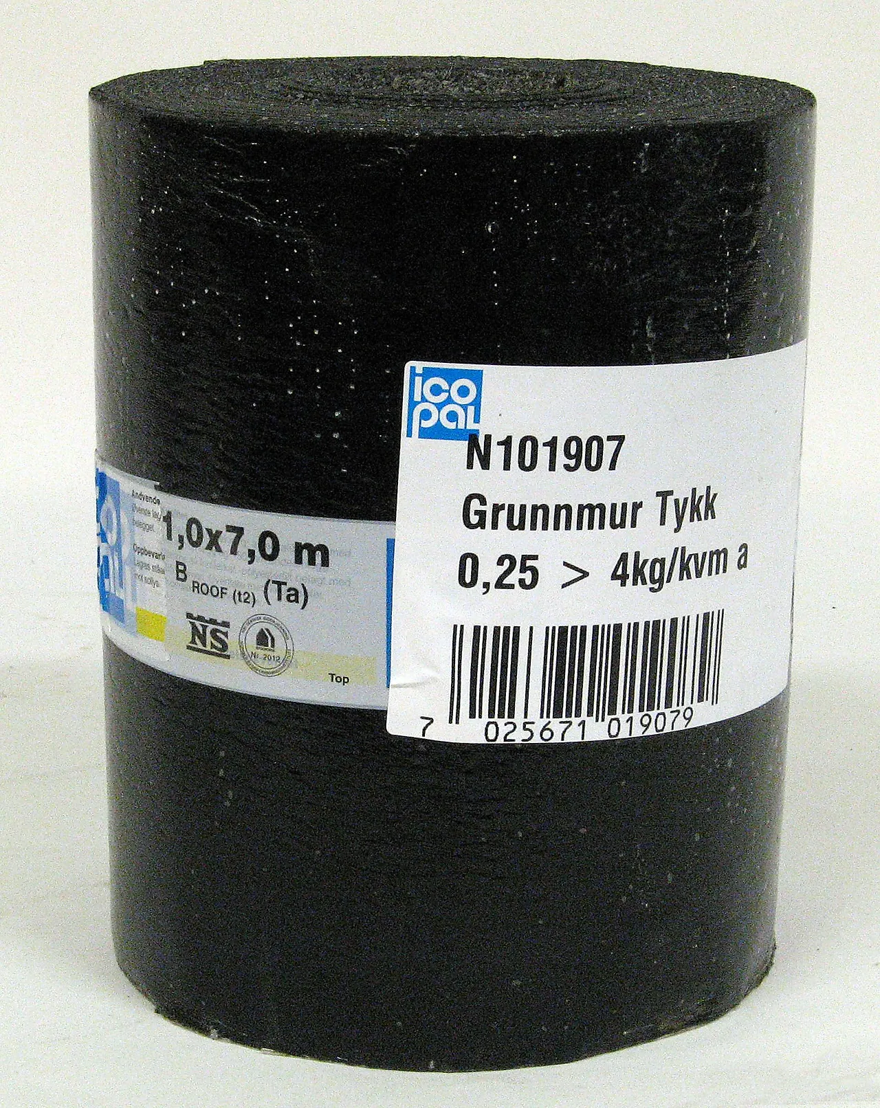 Grunnmurpapp tykk 0,25x7m icopal Grunnmurpapp tykk 0,25x7m icopal