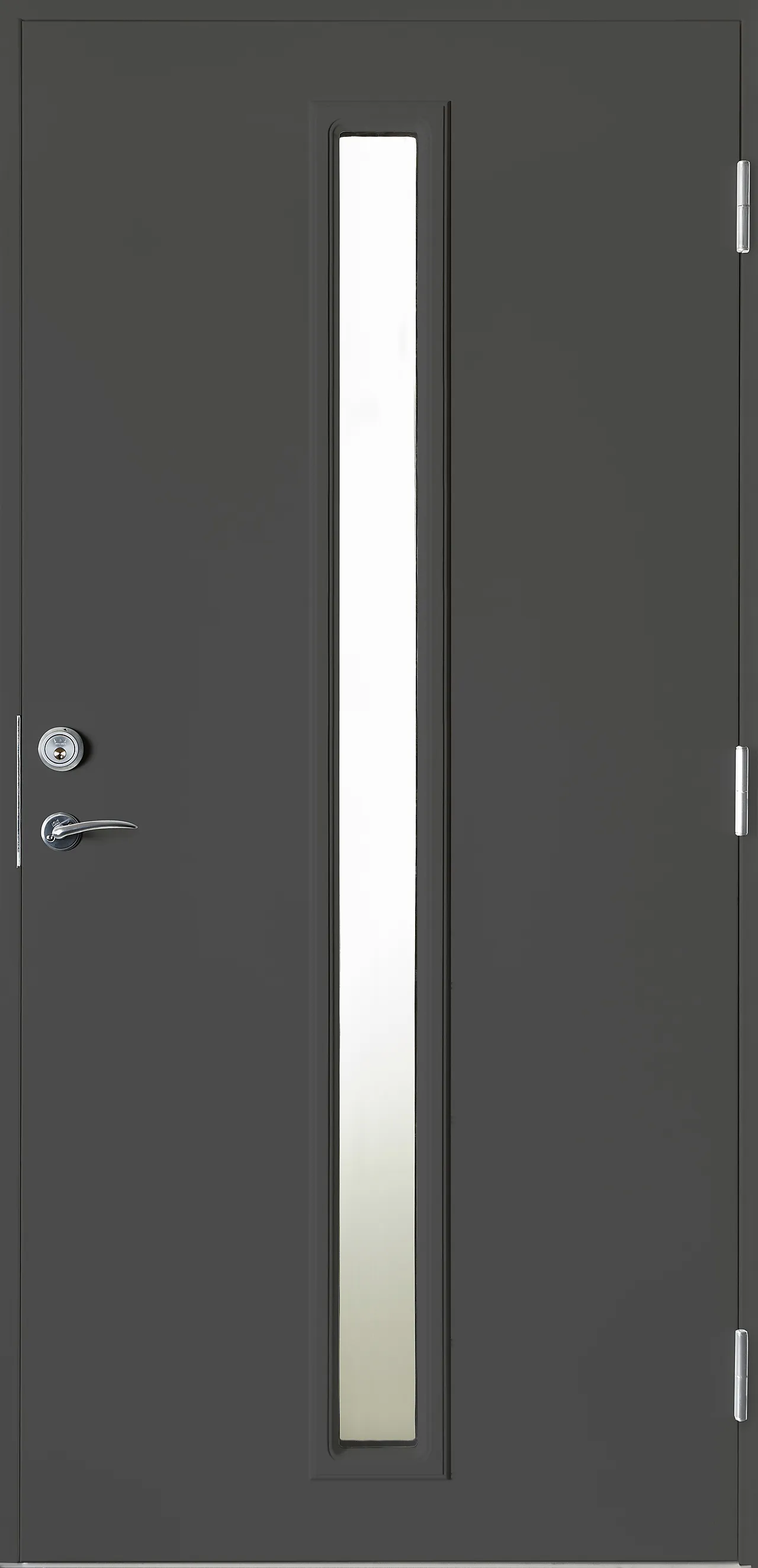 Ytterdør strand 110x210 høyre - s8500-n sotet glass