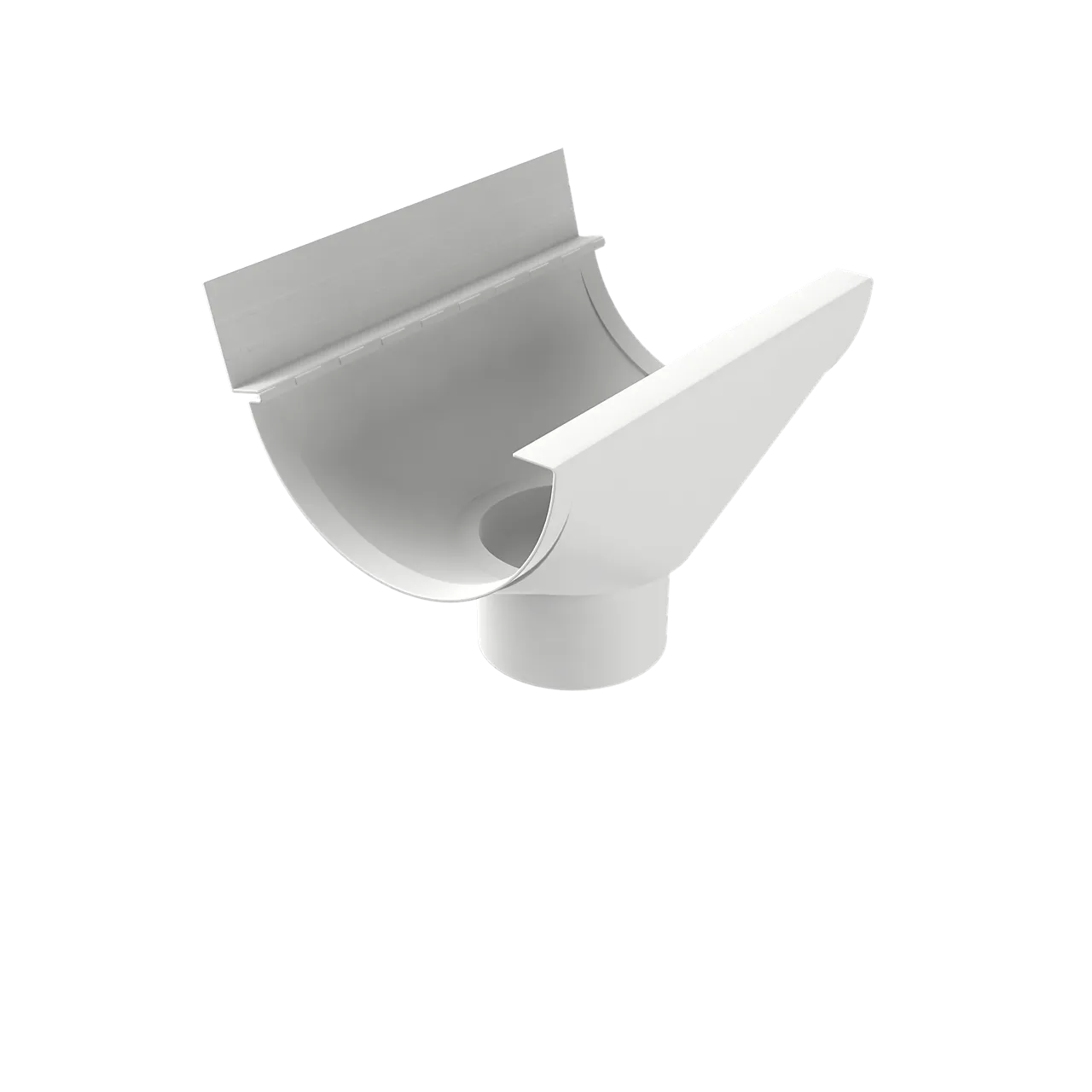 Trakt til takrenne 100 mm rett hvit Trakt til takrenne 100 mm rett hvit