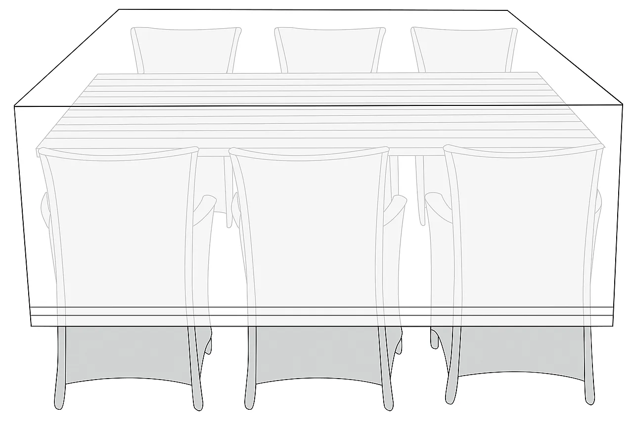Trekk for hagemøbler 220x130x85 cm 80g/m² 210D