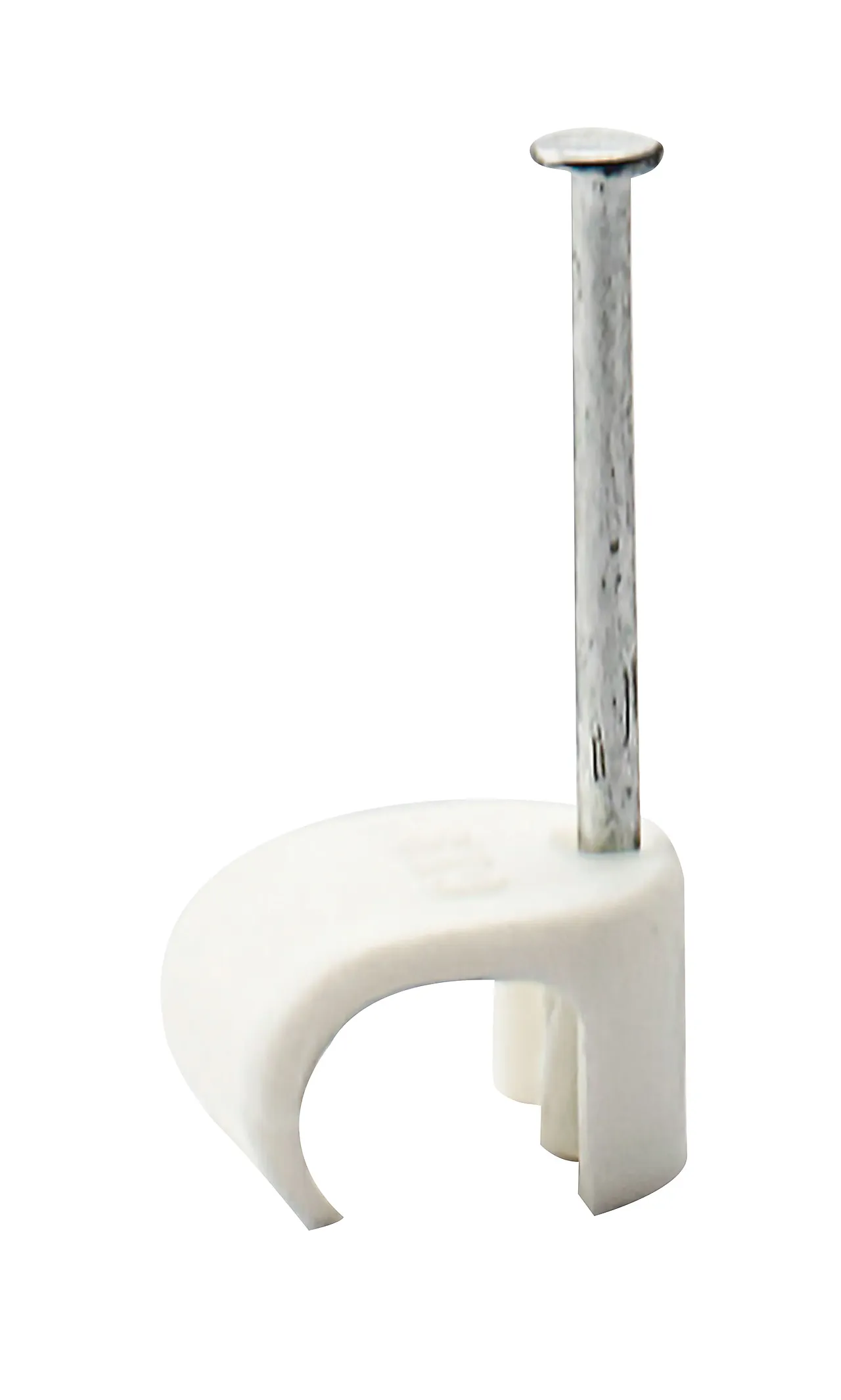 Kabelklips 6x9mm hvit 25pk