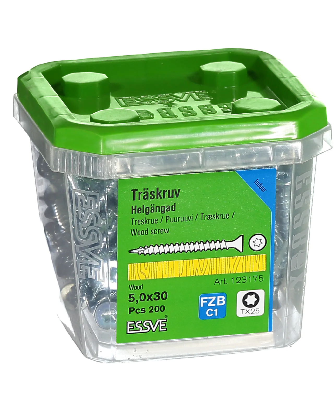 Treskrue innvendig senkhode helgjenget 5x30 mm 200 stk null - 5x30 - 2 - Miniatyr