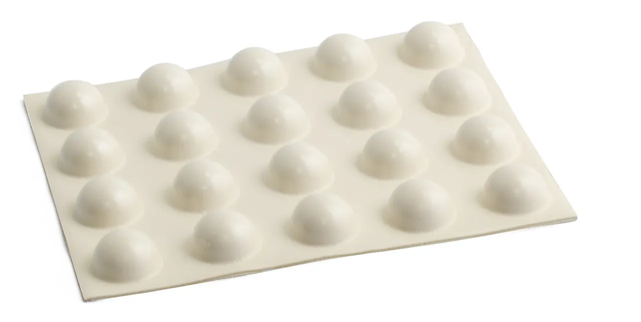 Dørdemper selvklebende 17x17x6 mm