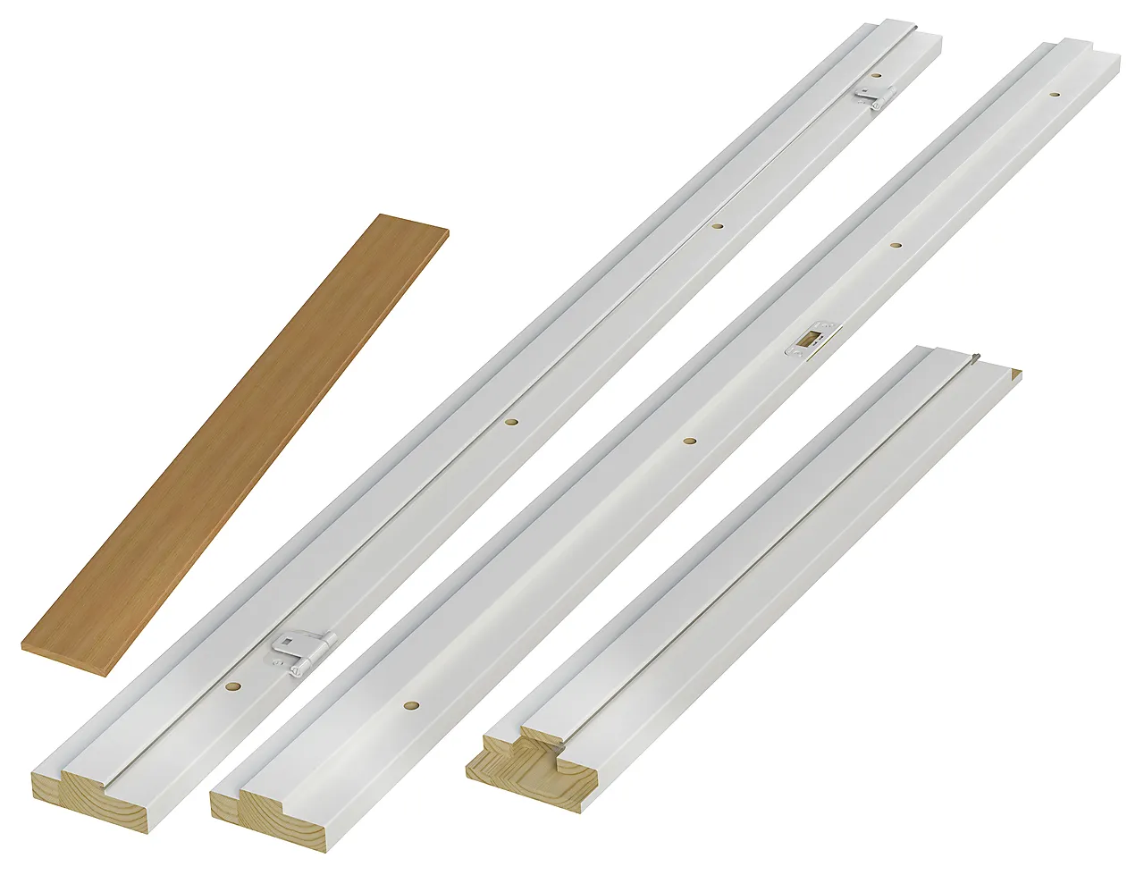 Karmlist sett med flat terskel hvit bomull S0502-Y 90x210 cm Karmlist sett med flat terskel hvit bomull S0502-Y 90x210 cm