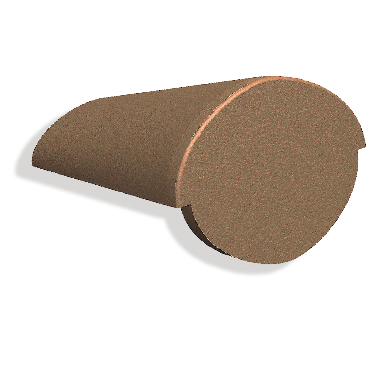 Mønebegynnelse teglrød ubehandlet rett ende